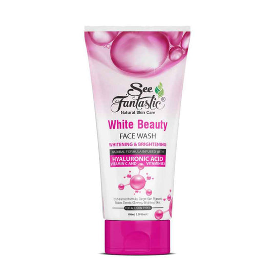 White Beauty Face Wash 100ml | Skin Whitening & Brightening Cleanser | Pakistan