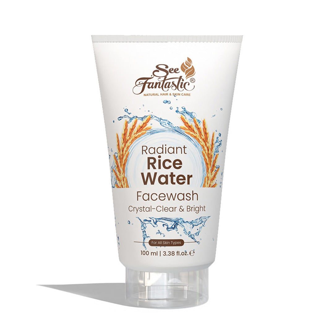 White Rice Face Wash with Hyaluronic acid 100 ml – Brightening & Whitening for Glass Skin, Korean Skincare